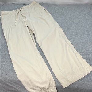 J. Jill Wide Leg Pants Size 14 Drawstring Coastal Casual Summer Beach Skater